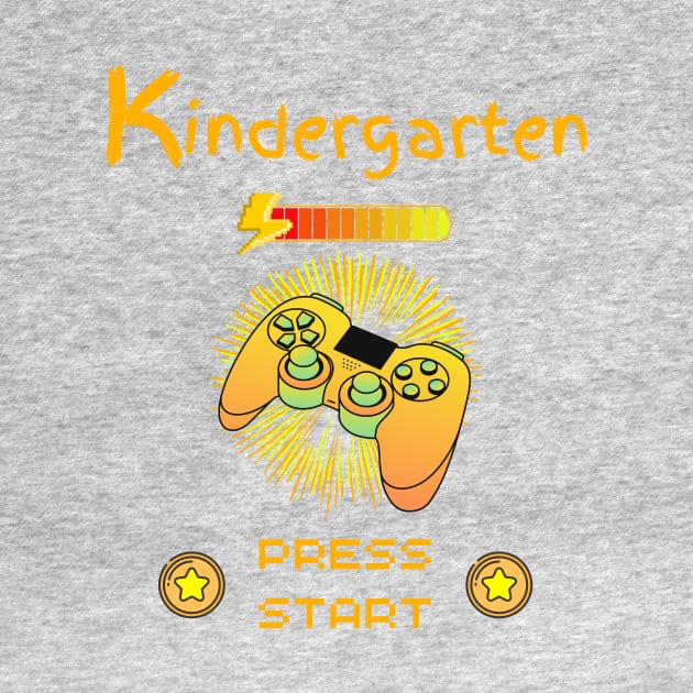 Kindergarten Press Start - Cool Gamer Controller Blue by EvolvedandLovingIt